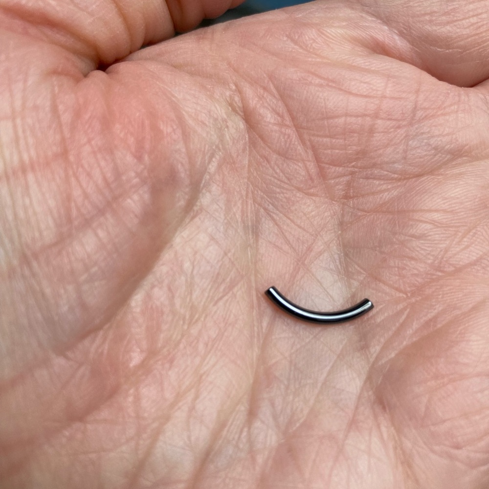 Anatometal Black Niobium Curved Barbell Post Custom Made